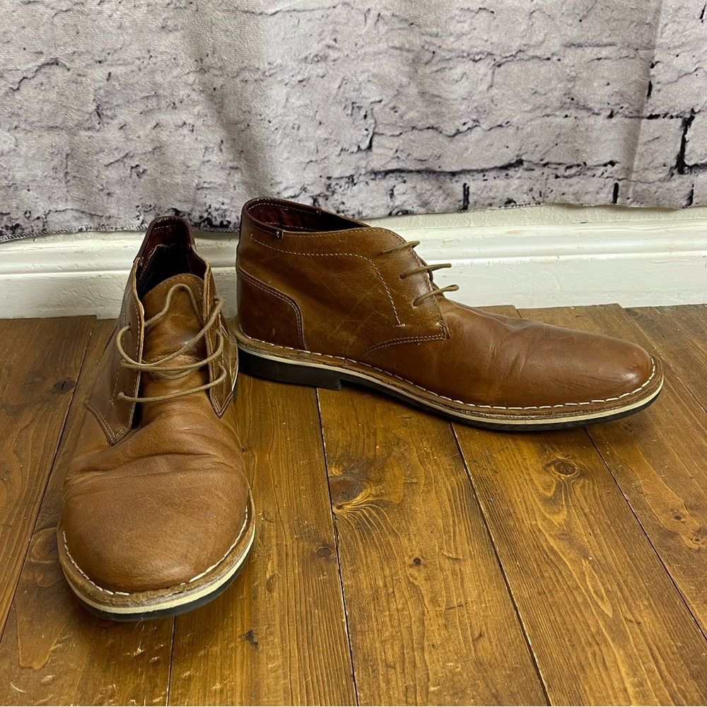 Steve Madden Harken men’s lace up shoes size 11 tan leather
